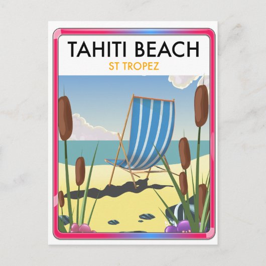 タヒチビーチ サントロペ シーズンポストカード (正面)