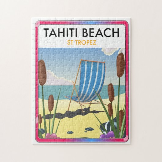 タヒチビーチ サントロペ ジグソーパズル (縦)