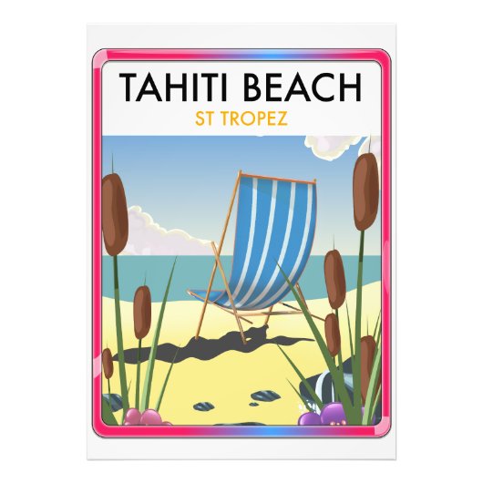 タヒチビーチ サントロペ フォトプリント            (正面)