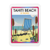 タヒチビーチ サントロペ マグネット (縦)