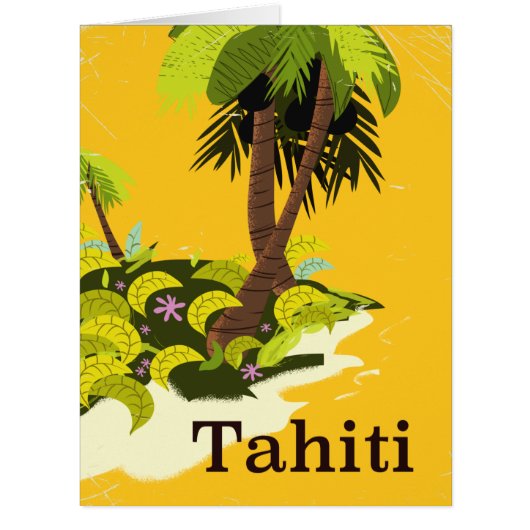 タヒチレトロ旅行ポスター (正面)