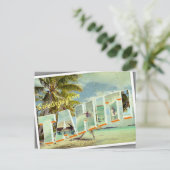 タヒチヴィンテージ写真はがき ポストカード (スタンド正面)