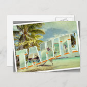 タヒチヴィンテージ写真はがき ポストカード (正面/裏面)