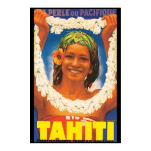 タヒチヴィンテージ旅行ポスター