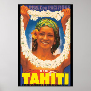 タヒチヴィンテージ旅行ポスター ポスター