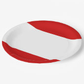 タヒチ国旗 ペーパープレート (アングル)