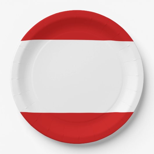 タヒチ国旗 ペーパープレート (正面)