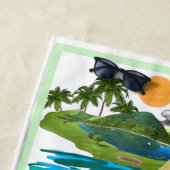 タヒチ場面ビーチタオル ビーチタオル (インサイチュ)