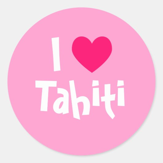 タヒチ大好き ラウンドシール (正面)