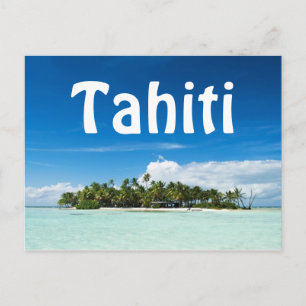 タヒチ島のテキスト ポストカード