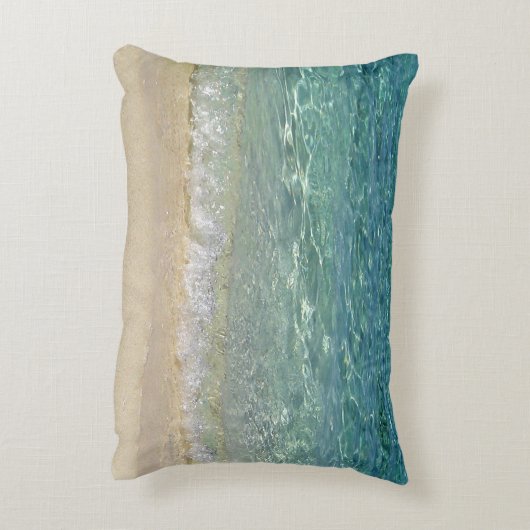 タヒチ青い熱帯水枕箱 アクセントクッション (裏面(縦))