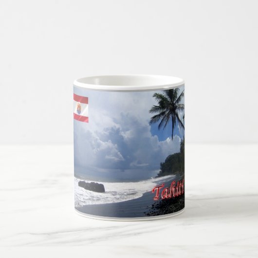 タヒチ - ビーチ - フランス領ポリネシア - コーヒーマグカップ (中央)