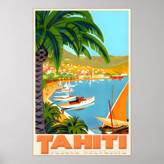 タヒチ フランス領ポリネシア ウィンドワード諸島 ソサエティ ポスター (正面)