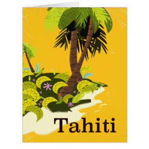 タヒチ レトロ 旅行ポスター