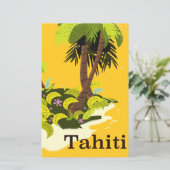 タヒチ レトロ 旅行ポスター (スタンド正面)