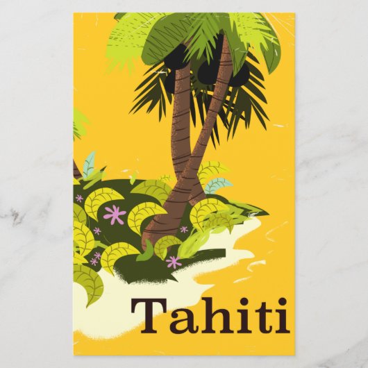 タヒチ レトロ 旅行ポスター (正面)
