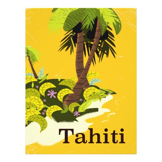 タヒチ レトロ 旅行ポスター フォトプリント            (正面)