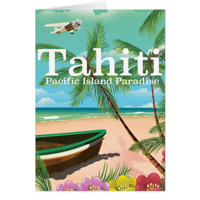 タヒチ ヴィンテージ 旅行ポスター (正面)
