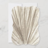 タヒチ | 熱帯の水彩パームリーフと花 セーブザデート (裏面)