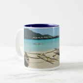 タヒチBora Boraのビーチのマグ ツートーンマグカップ (正面左)