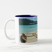 タヒチBora Boraのビーチのマグ ツートーンマグカップ (左)