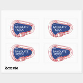 タヒッツロックカリフォルニア登山カラビナー 長方形シール (シート)