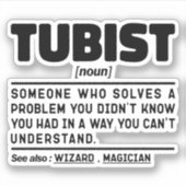 タビスト名詞交響曲制作者の皮肉なチューバ愛好家 シール (正面)