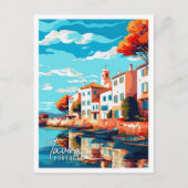 タビラポルトガルヴィンテージ旅行イラストレーション ポストカード (正面)