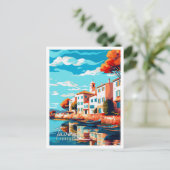 タビラポルトガルヴィンテージ旅行イラストレーション ポストカード (スタンド正面)