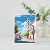 タビラポルトガルヴィンテージ旅行イラストレーション ポストカード (スタンド正面)