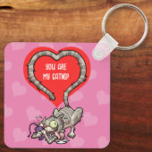 タビーおもしろいキャットバレンタインのキャットニップ キーホルダー (裏面)
