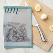 タビーの猫と可愛い猫アートキッチンムティータオル キッチンタオル (四つ折り)