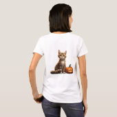 タビーキテン+ハロウィン+秋のテーマ 🎃 Tシャツ (裏面フル)