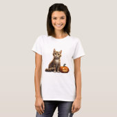 タビーキテン+ハロウィン+秋のテーマ 🎃 Tシャツ (正面フル)