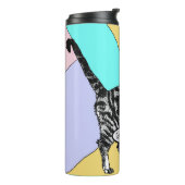 タビーキャットかわいい猫パステル水彩ペットアート タンブラー (回転左)