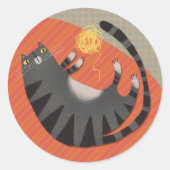 タビーキャットとヤーン ラウンドシール (正面)