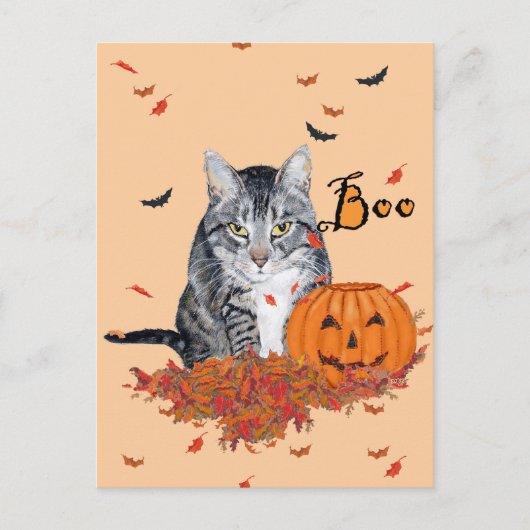 タビーキャットのハロウィン ポストカード (正面)