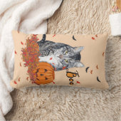 タビーキャットのハロウィン ランバークッション (ブランケット)