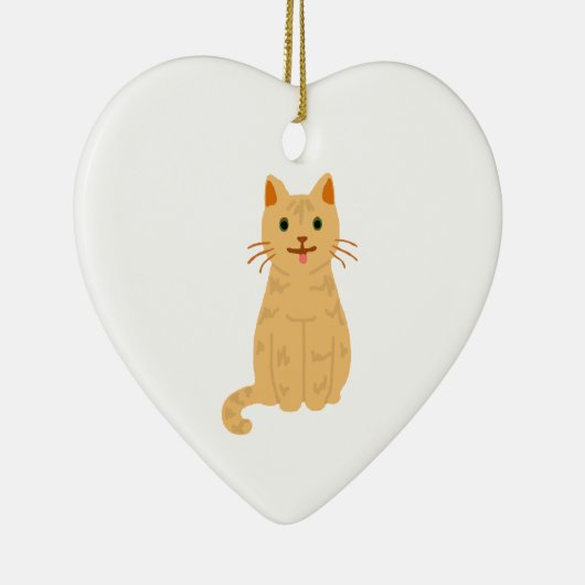 タビーキャットイラストレーションアートセラミックオーナメント セラミックオーナメント (右)