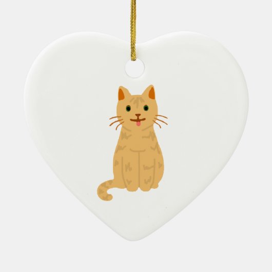 タビーキャットイラストレーションアートセラミックオーナメント セラミックオーナメント (裏面)