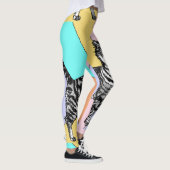 タビーキャットカッコいいアニマルペステルハーレキンレギンス レギンス (右)