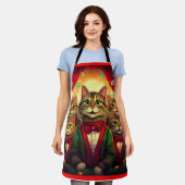 タビーキャットクリスマスコーラス エプロン (着用した状態)