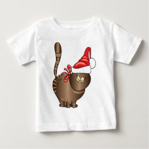 タビーキャットサンタ ベビーTシャツ