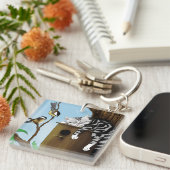 タビーキャットナッピングバードハウス キーホルダー (正面右)