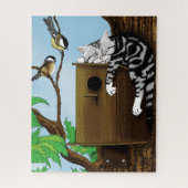 タビーキャットナッピングバードハウス ジグソーパズル (縦)