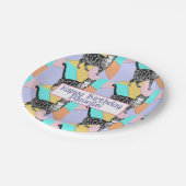 タビーキャットパステル誕生日キャッツケーキお願いボックス ペーパープレート (アングル)