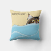 タビーキャットピーキングブルーおもしろい クッション (裏面)