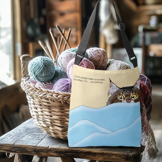 タビーキャットピーキングブルーおもしろい クロスボディバッグ