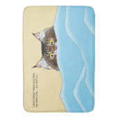 タビーキャットピーキングブルーおもしろい バスマット (正面縦)