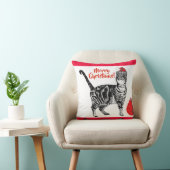 タビーキャットメリークリスマス赤キャッツクッション クッション (椅子)